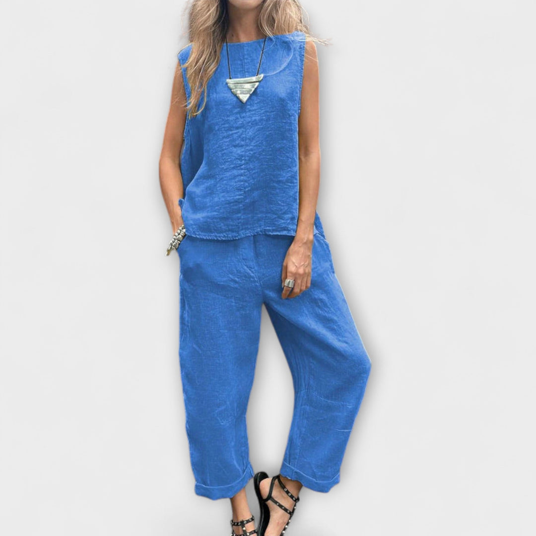 Kristina | EntspanntesBaumwolle-Leinen Outfit