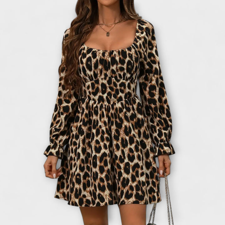 Renate | Bezauberndes Kleid mit Leopardenprint