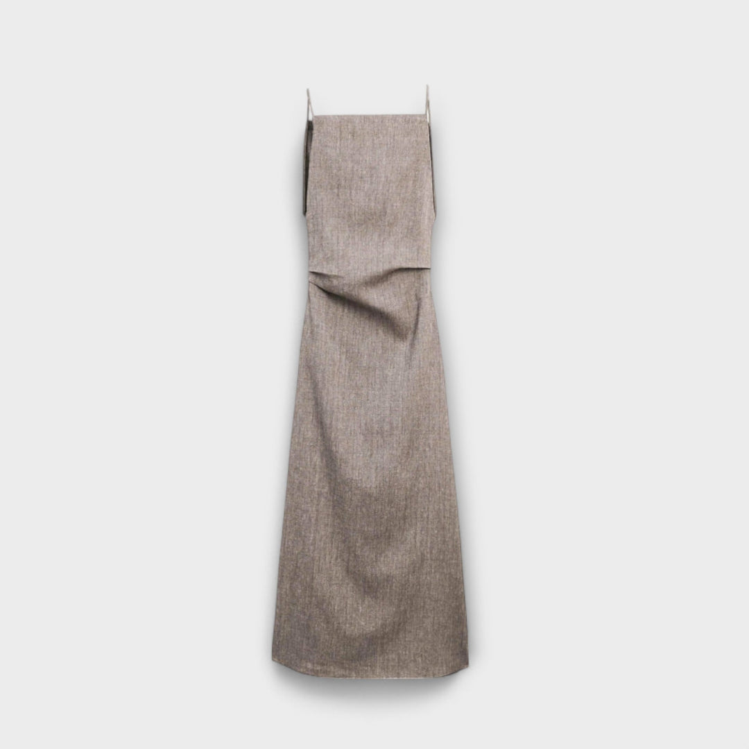 Hannelore | Fließendes Maxikleid aus Leinenmischung