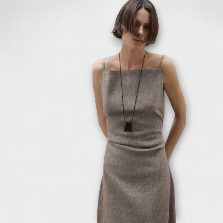 Hannelore | Fließendes Maxikleid aus Leinenmischung
