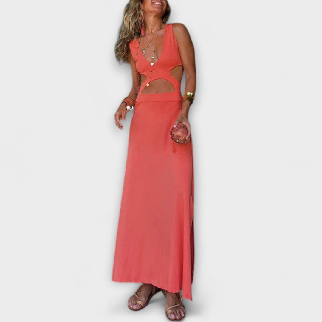 Martha | Eleanor Tie-Dye Cut-out Schlitz Stretchkleid