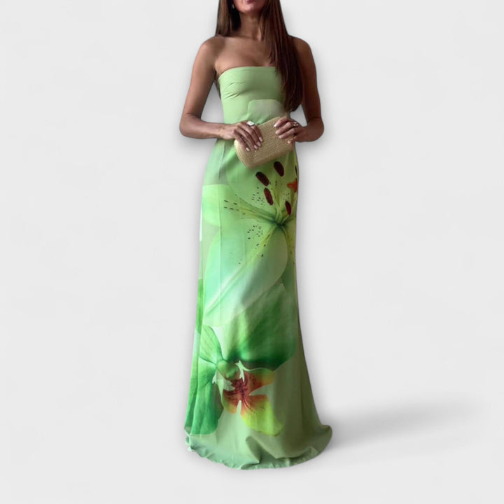 Jule | Schickes schulterfrei Maxikleid