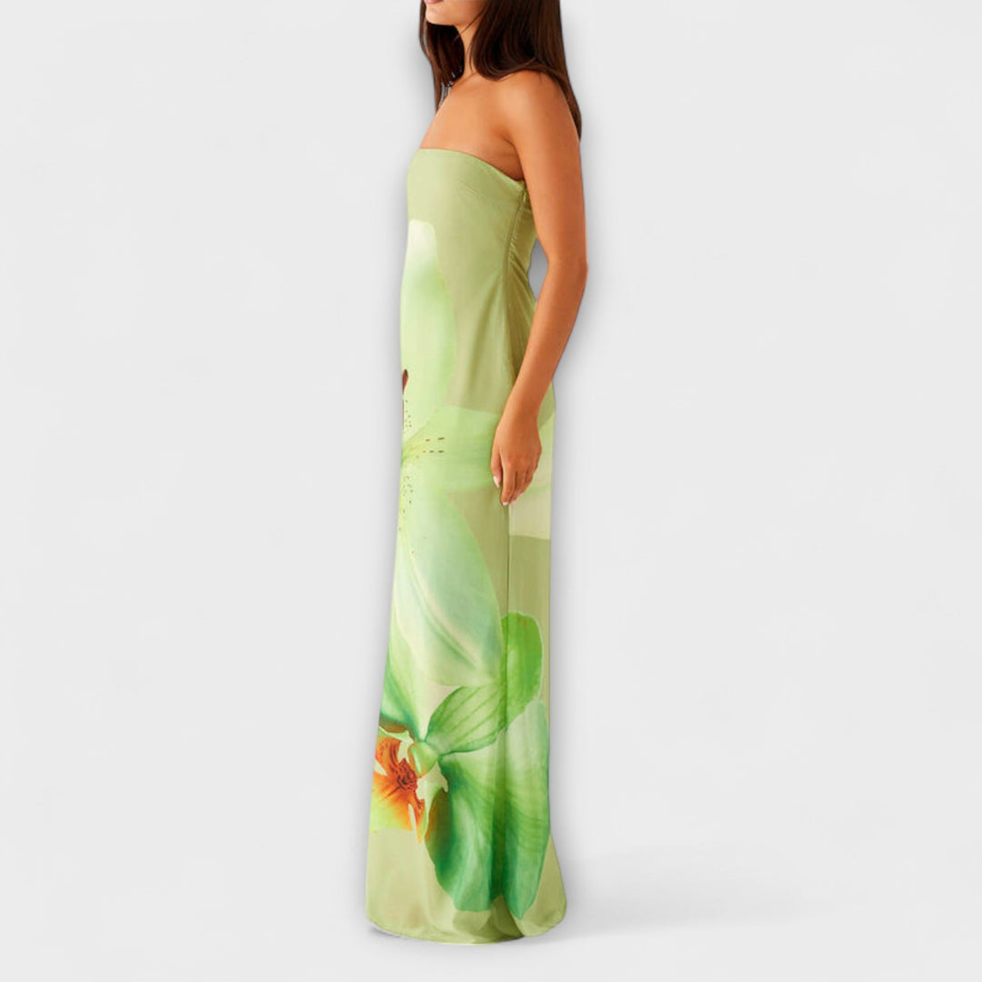 Jule | Schickes schulterfrei Maxikleid