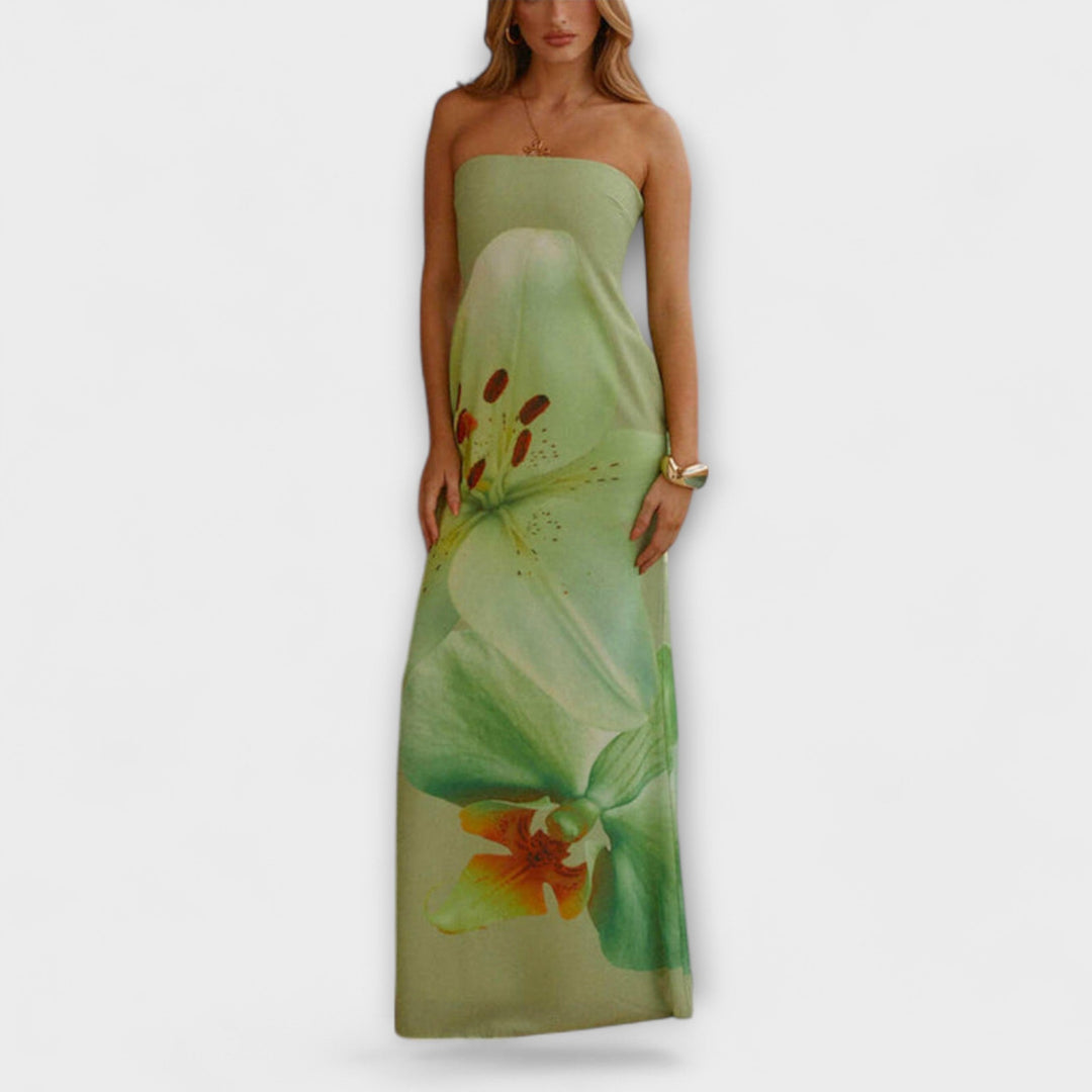 Jule | Schickes schulterfrei Maxikleid