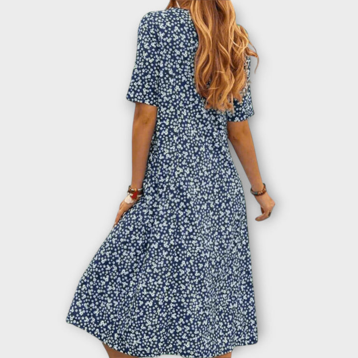 Elfriede | Elegantes Blumenkleid aus Premiumstoff