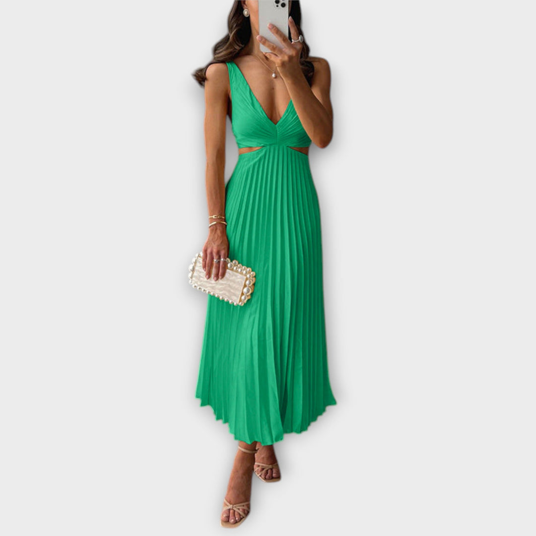 Vivien | Elegantes Midi-Abendkleid mit Plissee