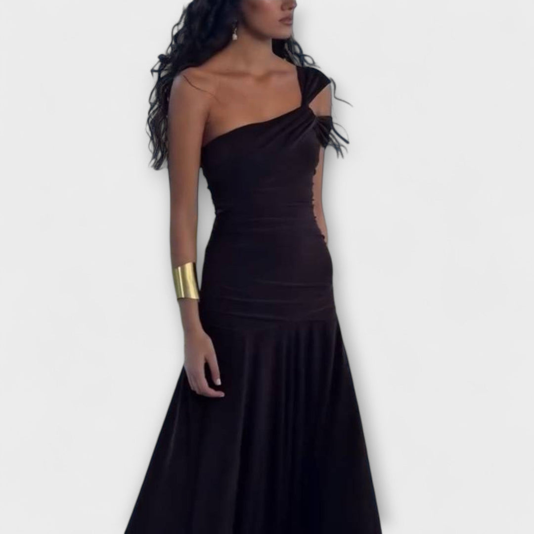 Rike | schulterfrei Enges Maxikleid