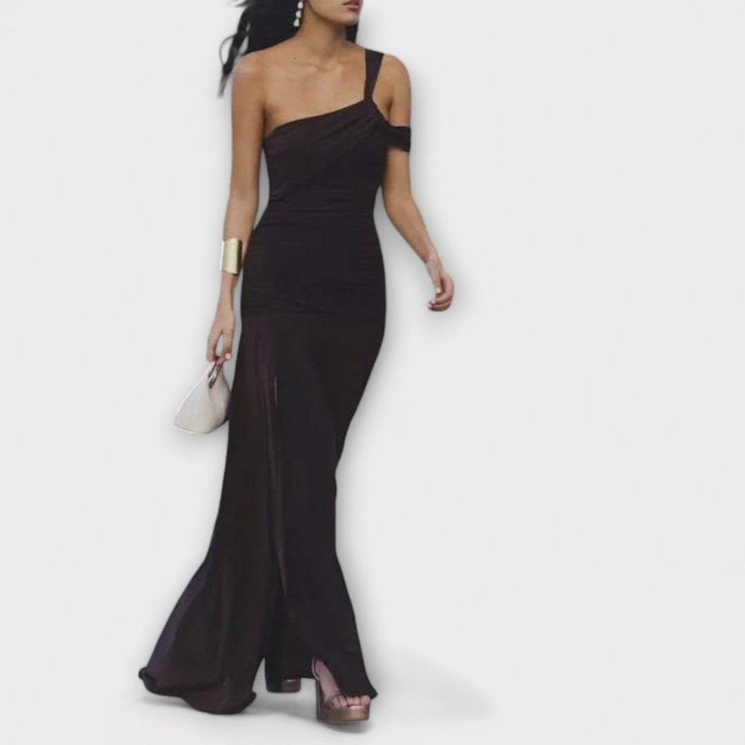 Rike | schulterfrei Enges Maxikleid