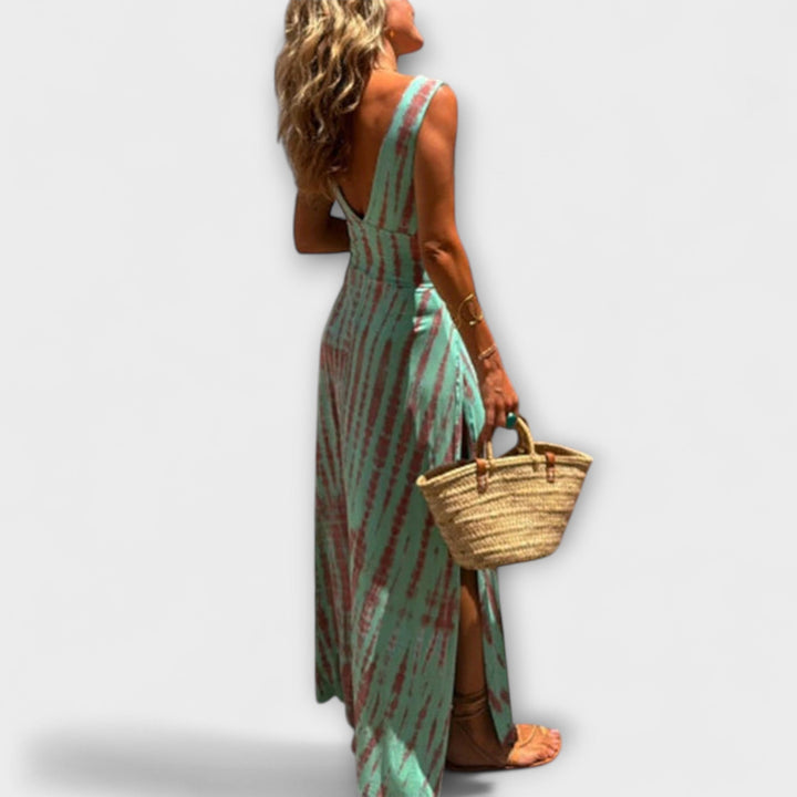 Martha | Eleanor Tie-Dye Cut-out Schlitz Stretchkleid