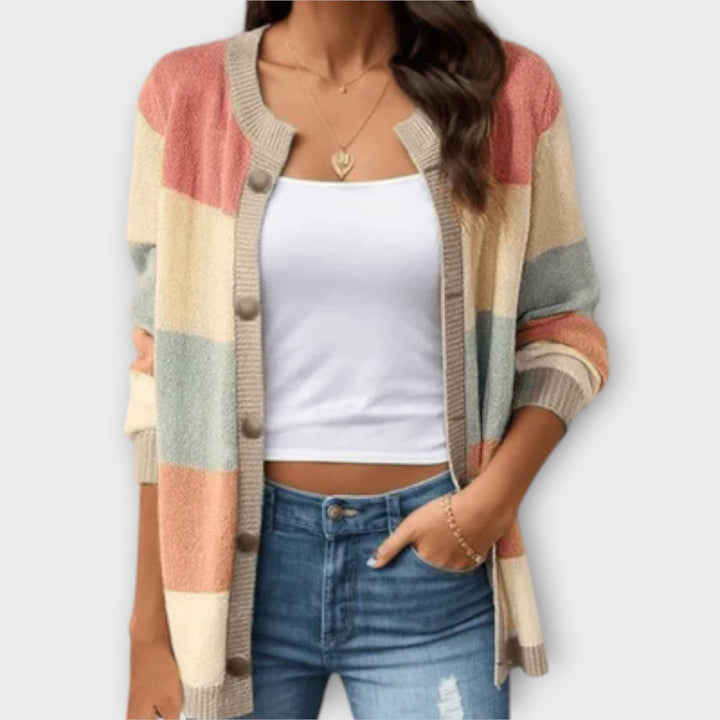Verena | Gestreifte Strickjacke