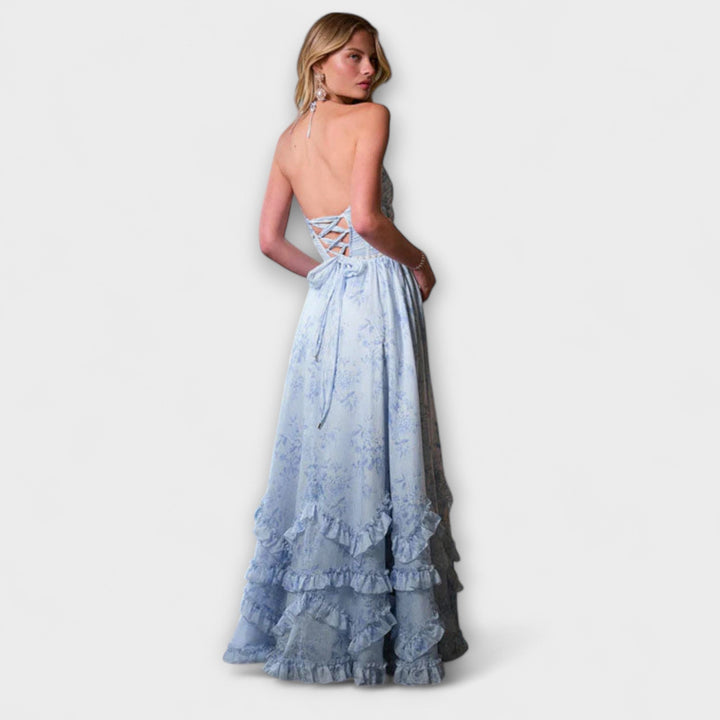 Michaela | Chic Langes Fließendes Kleid