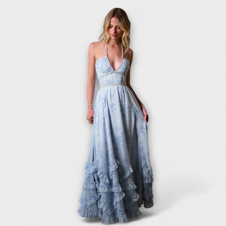 Michaela | Chic Langes Fließendes Kleid