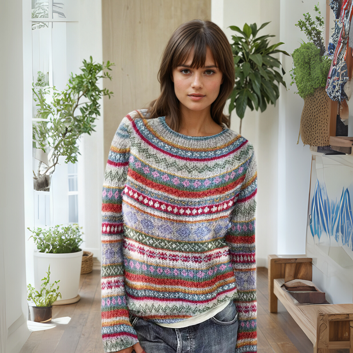 Manonin | Lässiger & kuscheliger gestreifter Pullover