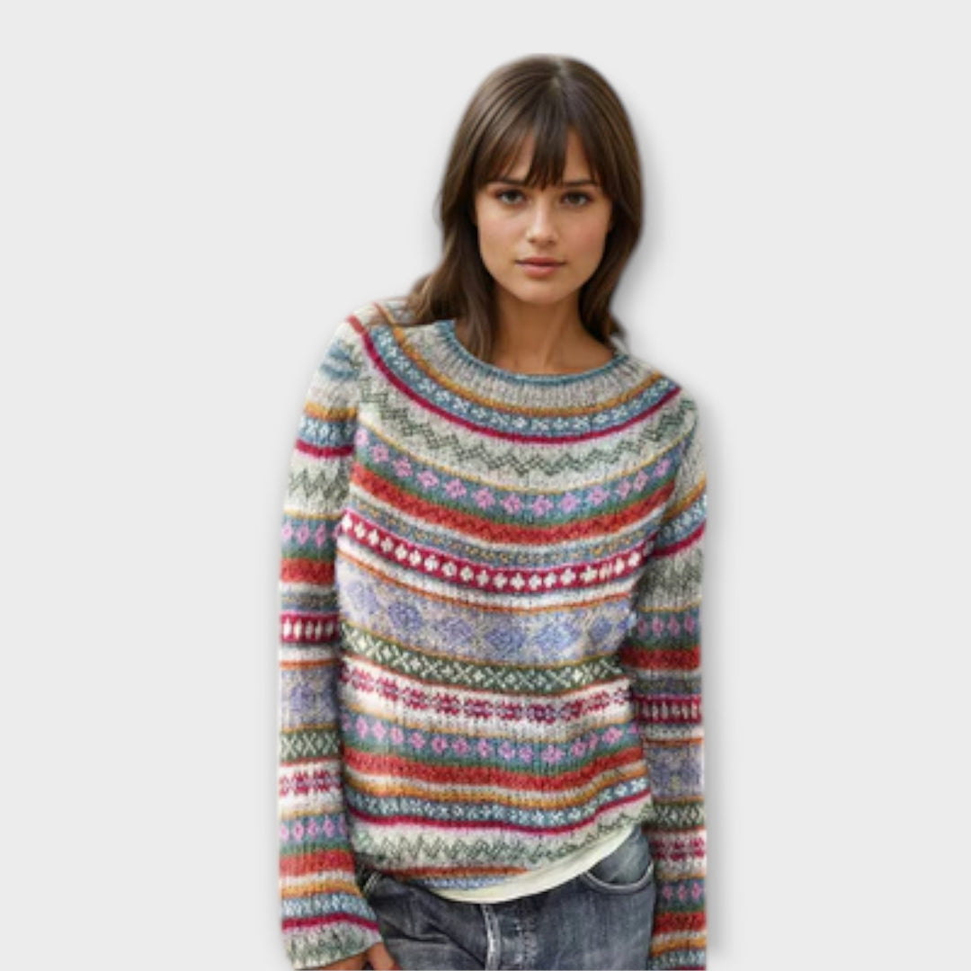 Anneliese | Lässiger & kuscheliger gestreifter Pullover