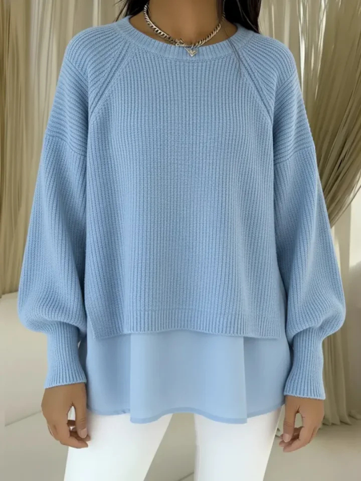 Gertrud | Strickpullover in Lagenoptik