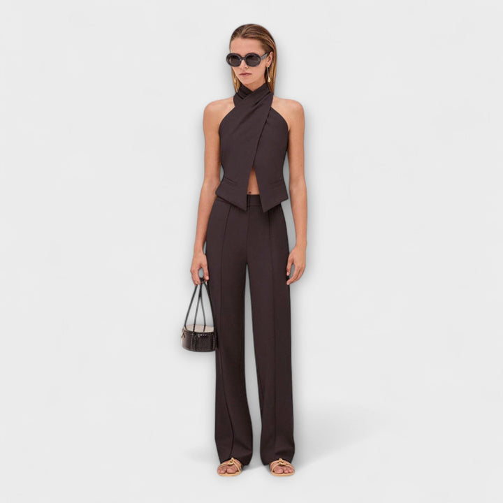 Vivien | Überkreuz-Design Halter Neck Tanktop