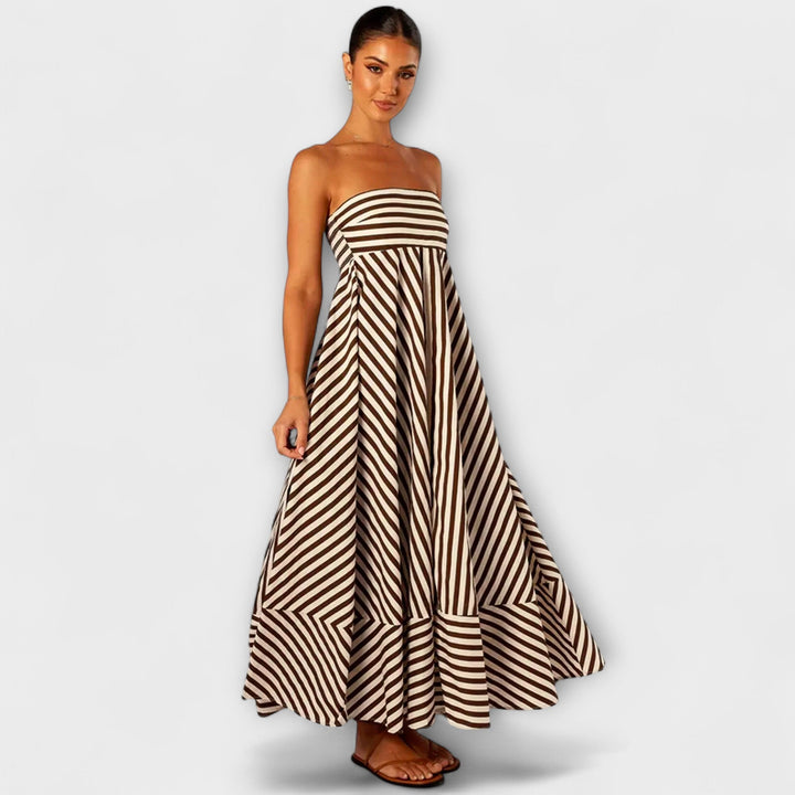 Monika | Nocturnal Charm Rüsch Maxikleid