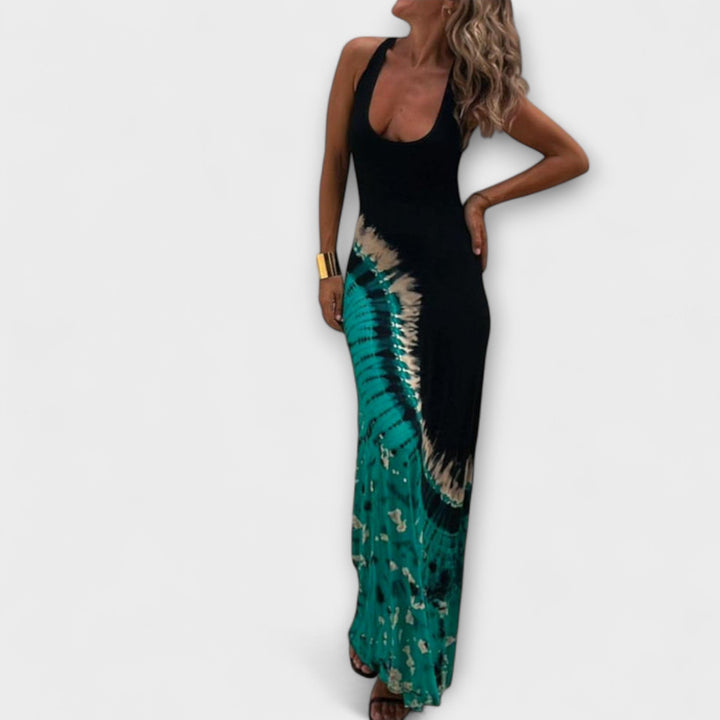 Diana | Maxikleid mit Sternenhimmel-Tie-Dye