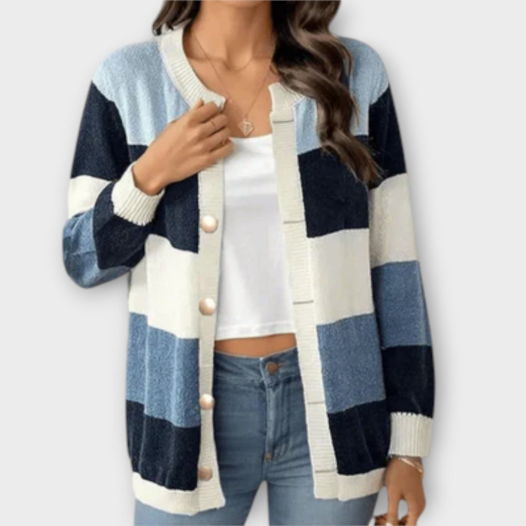 Verena | Gestreifte Strickjacke