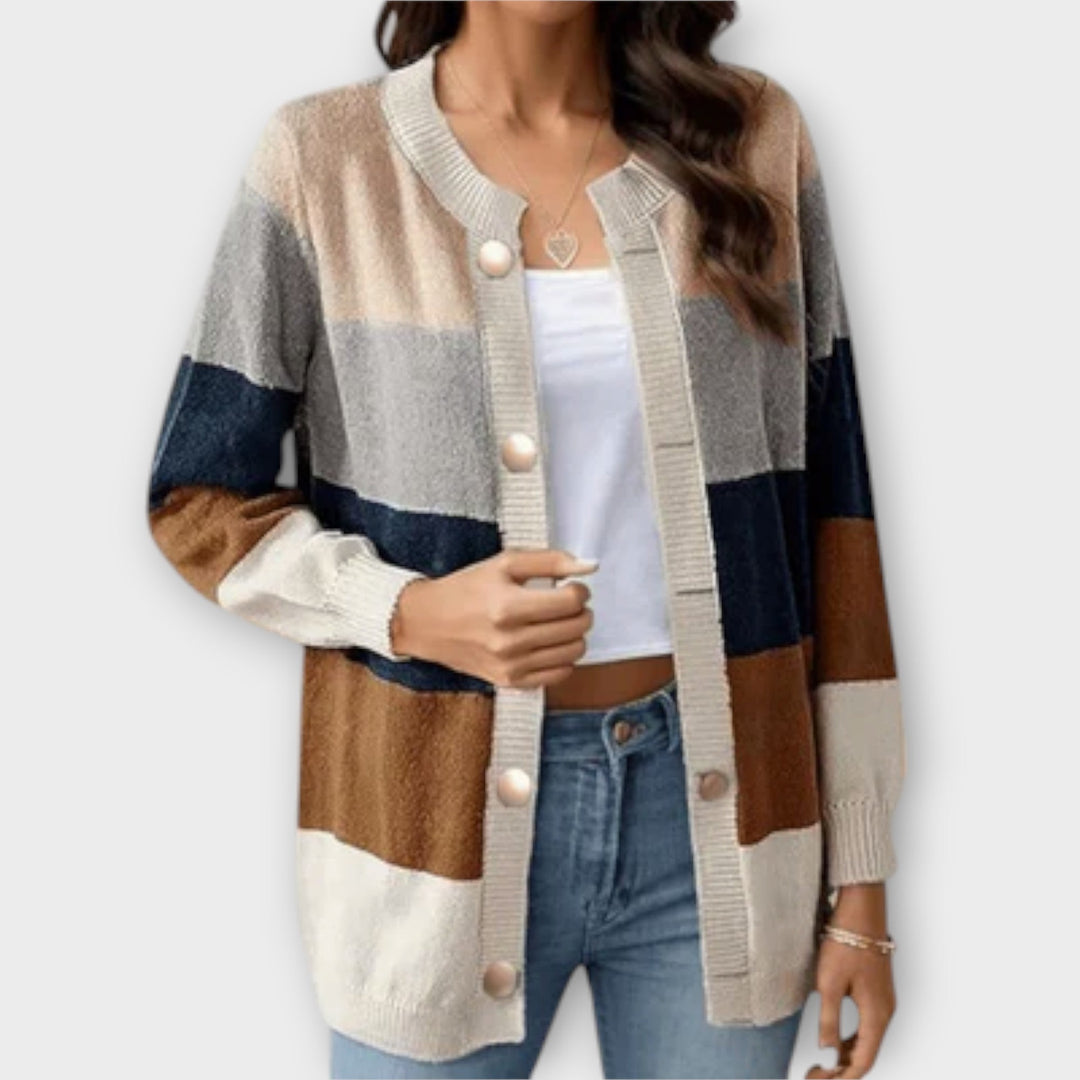 Verena | Gestreifte Strickjacke