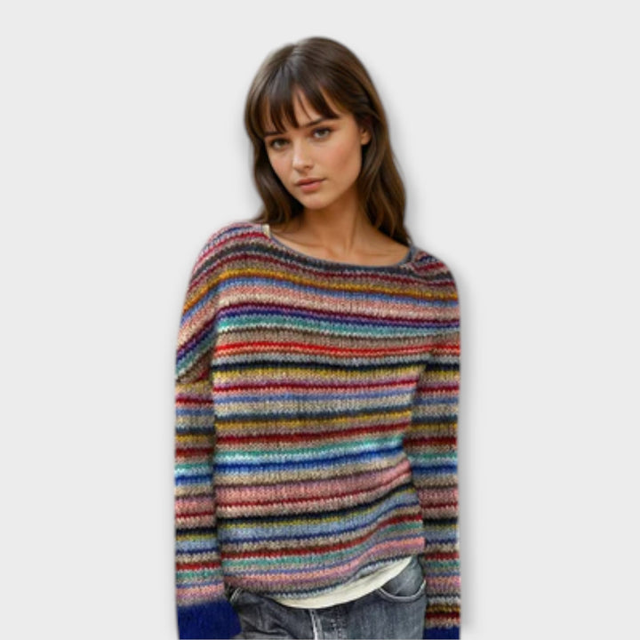 Anneliese | Lässiger & kuscheliger gestreifter Pullover