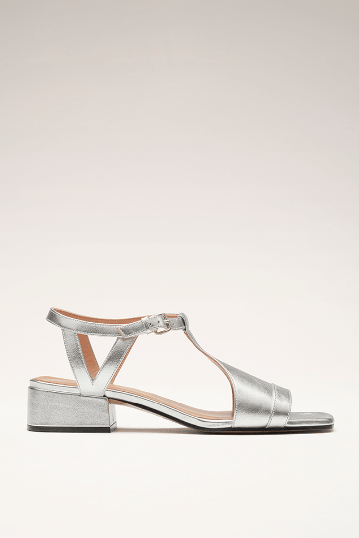 Tanja | Silberne Sommersandaletten