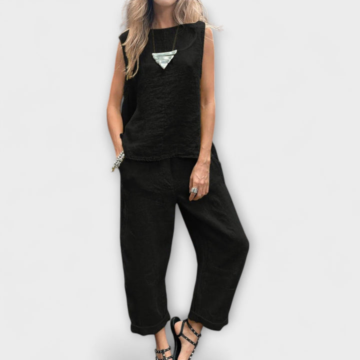 Kristina | EntspanntesBaumwolle-Leinen Outfit