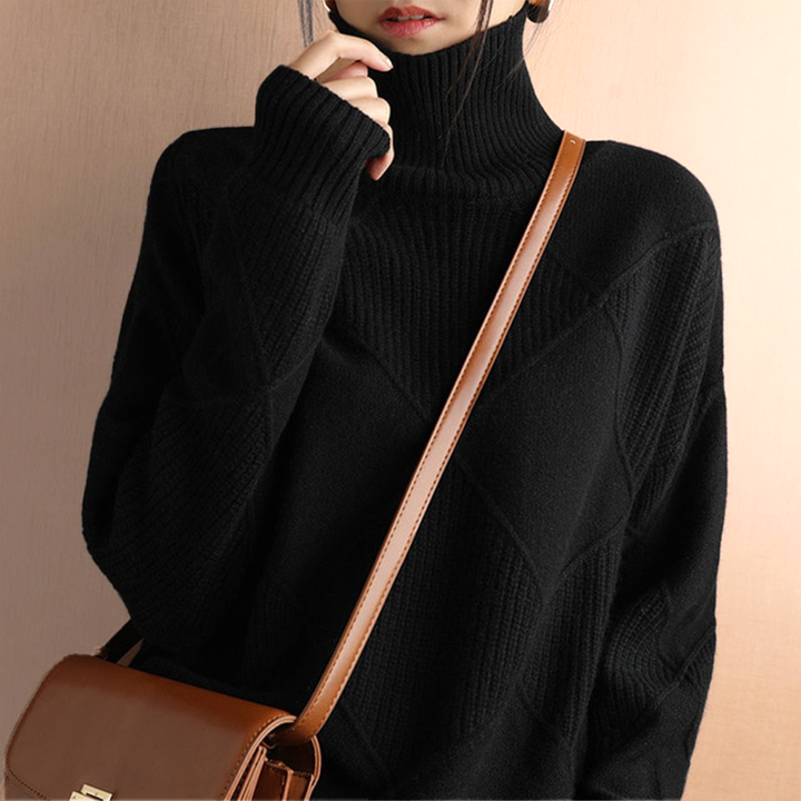 Marcelle | Grobstrick-Rollkragenpullover