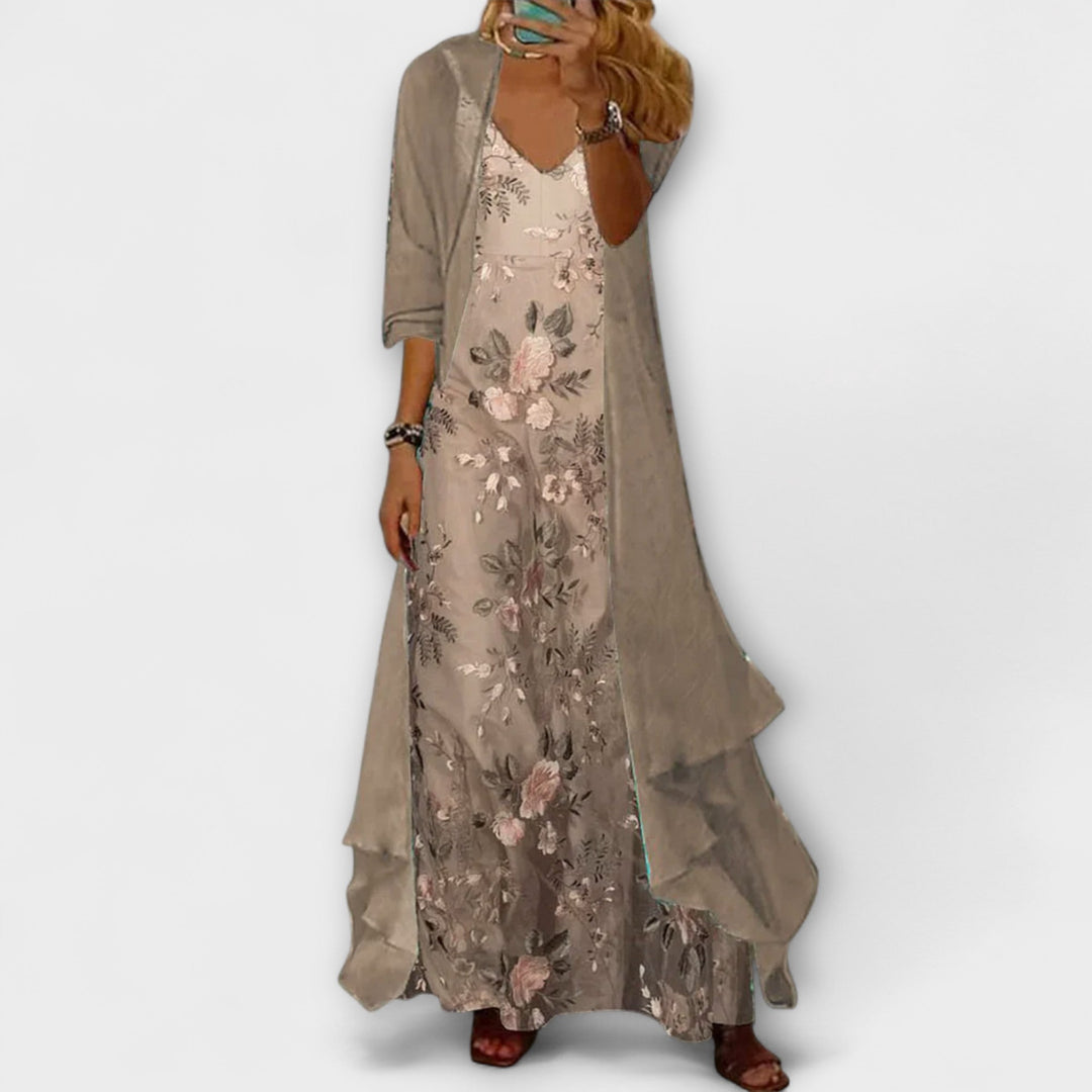 Elisa | Maxikleid mit Jacke (2-teiliges Set)