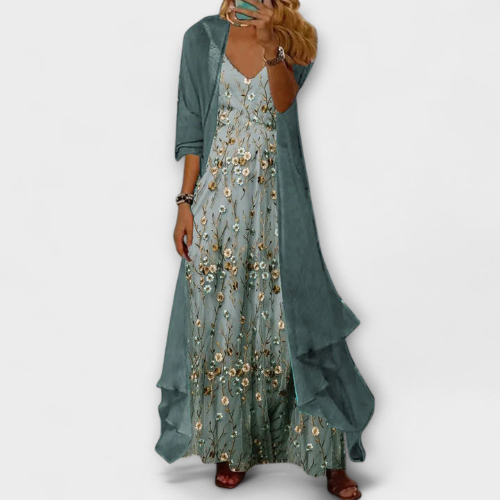Elisa | Maxikleid mit Jacke (2-teiliges Set)