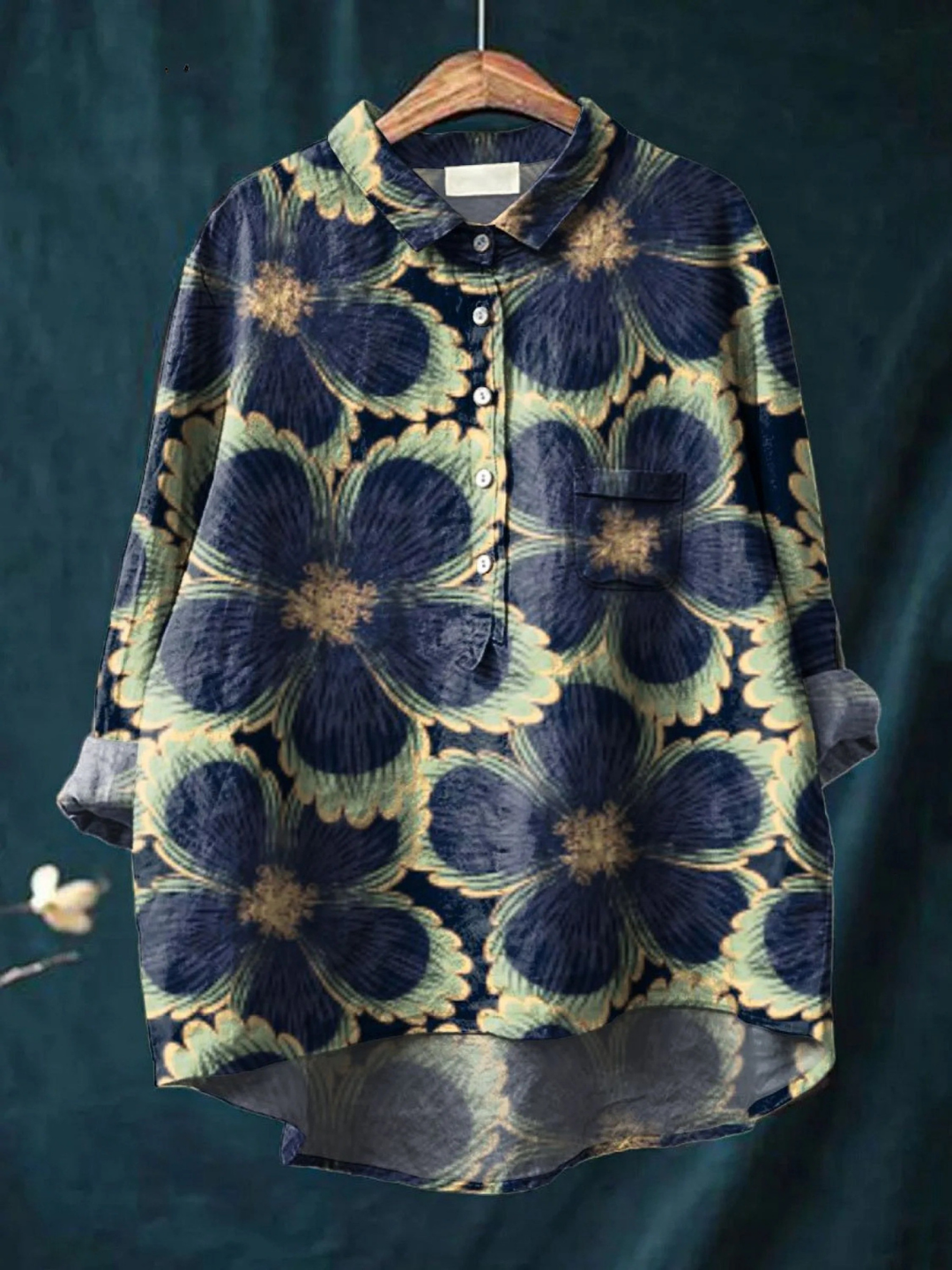 Cäcilia | Lässige Damenbluse im floralen Vintage-Stil