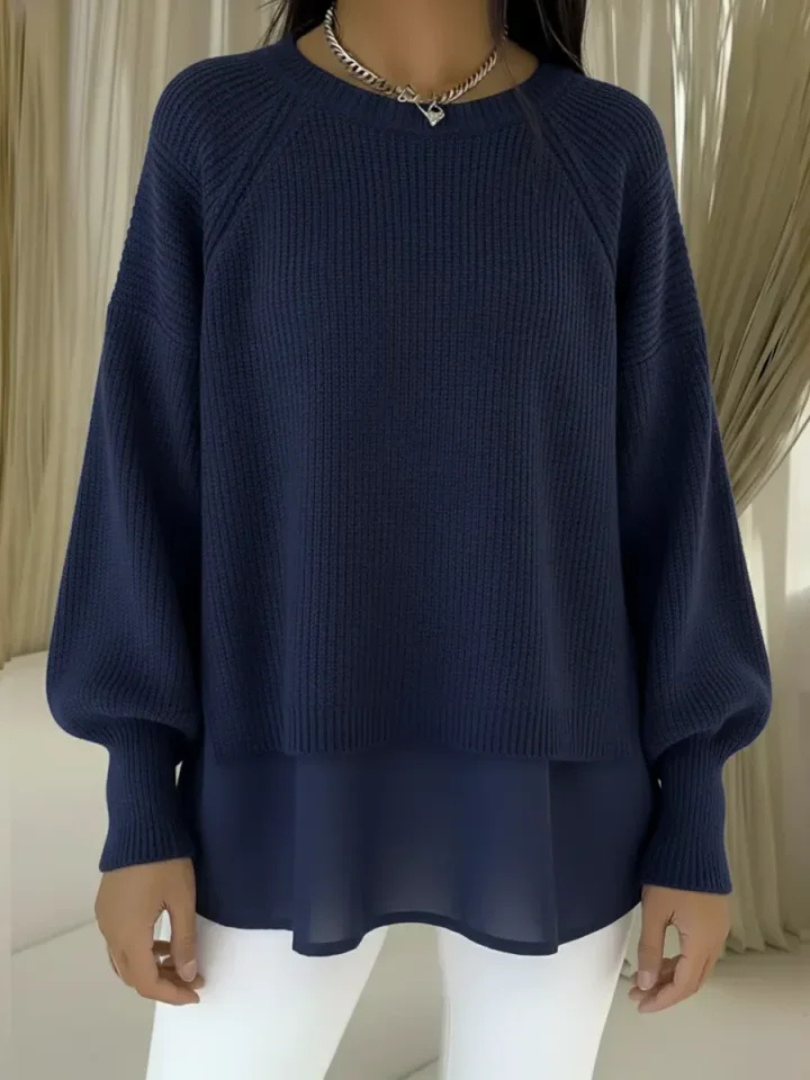 Gertrud | Strickpullover in Lagenoptik