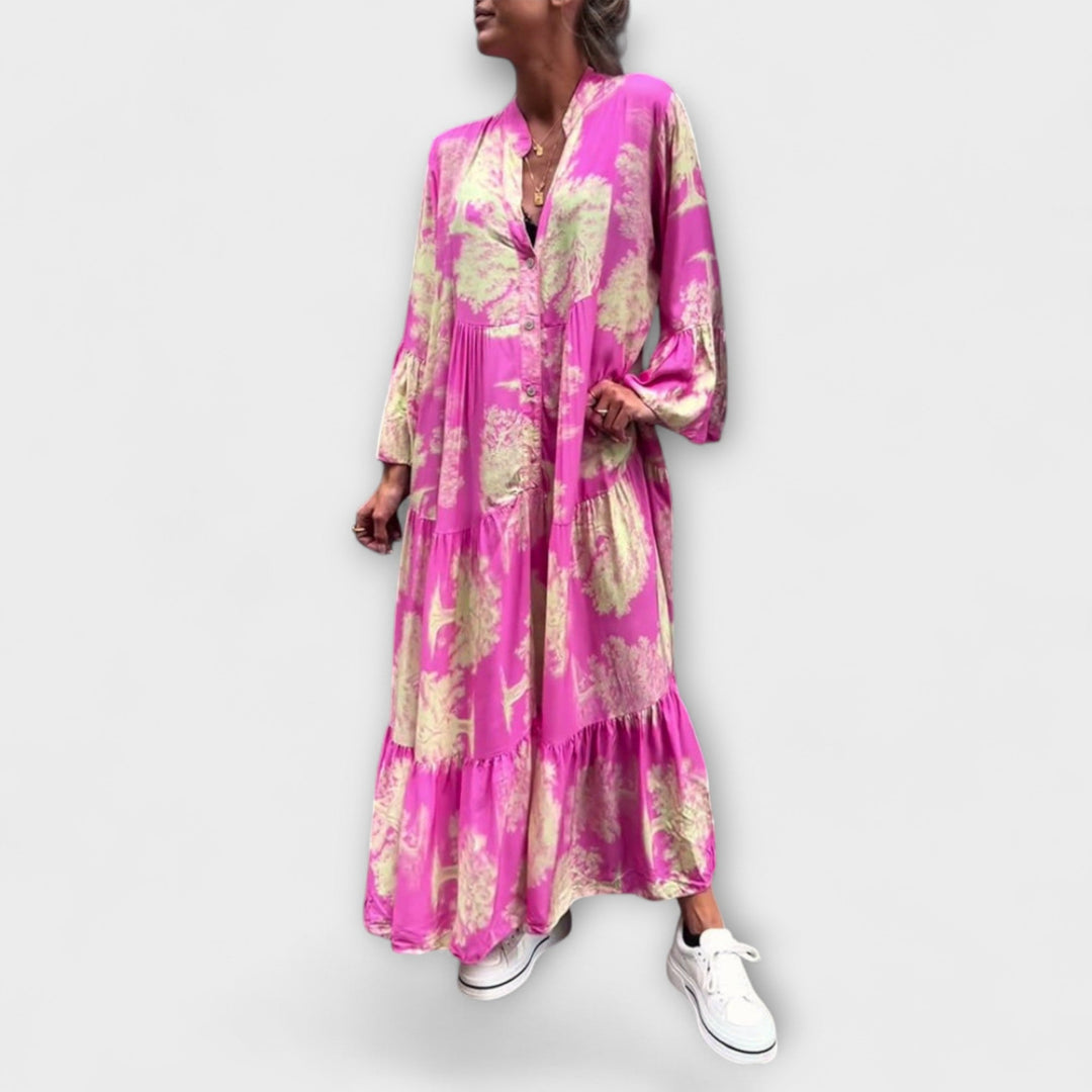 Sophia | Elegantes floral-Maxi-Kleid