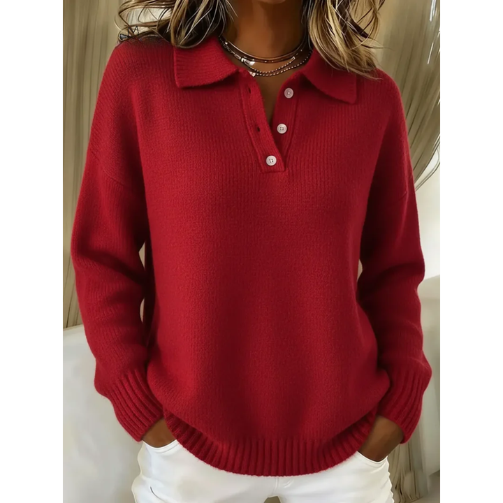 Helga | Weicher Pullover mit Polokragen