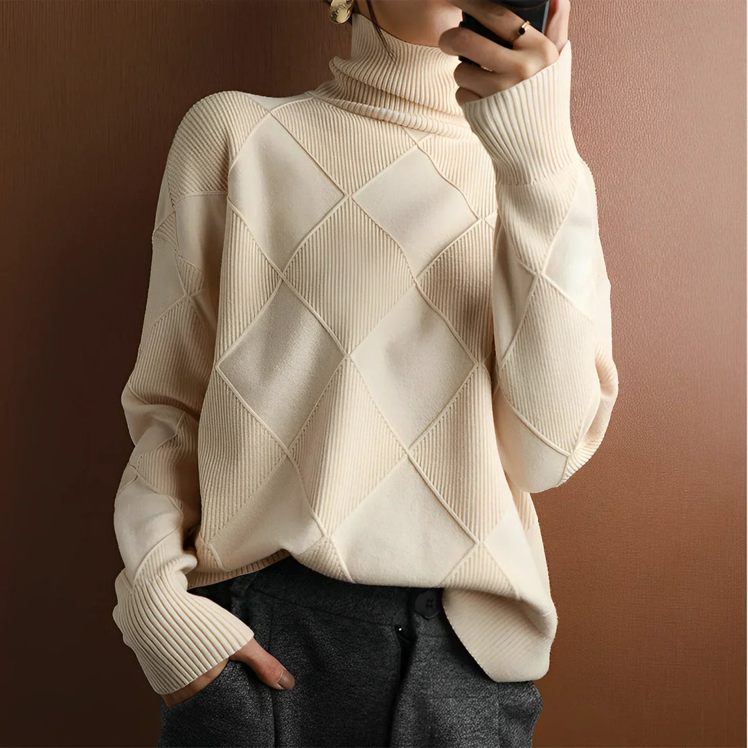 Marcelle | Grobstrick-Rollkragenpullover