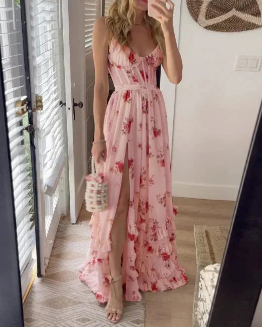 Kirsten | Midi-Kleid mit floralem Muster