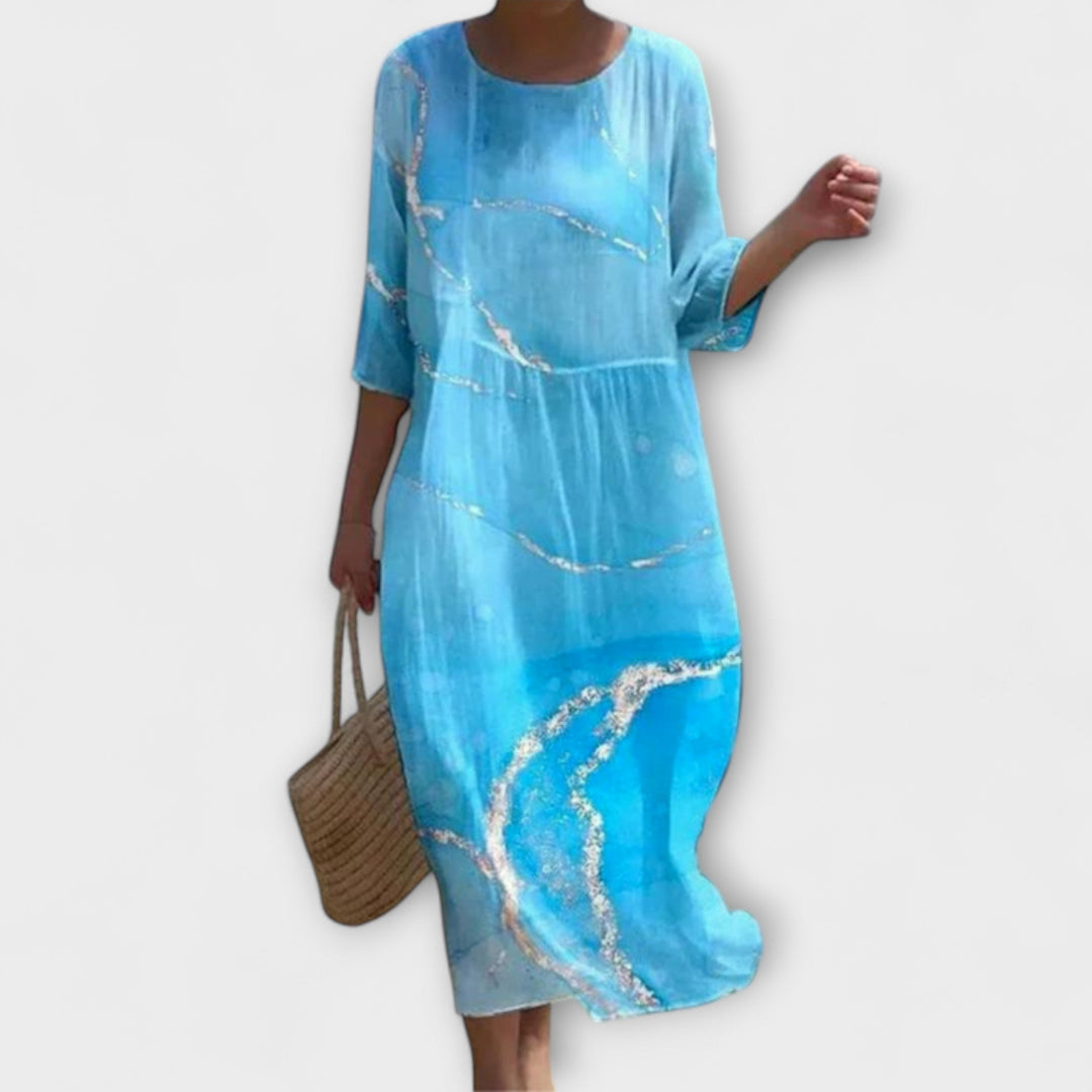 Mia | Stilvolles floral-Maxikleid