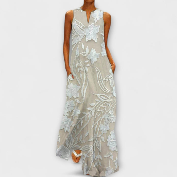 Karina | Botanisches Maxikleid Mit Druck