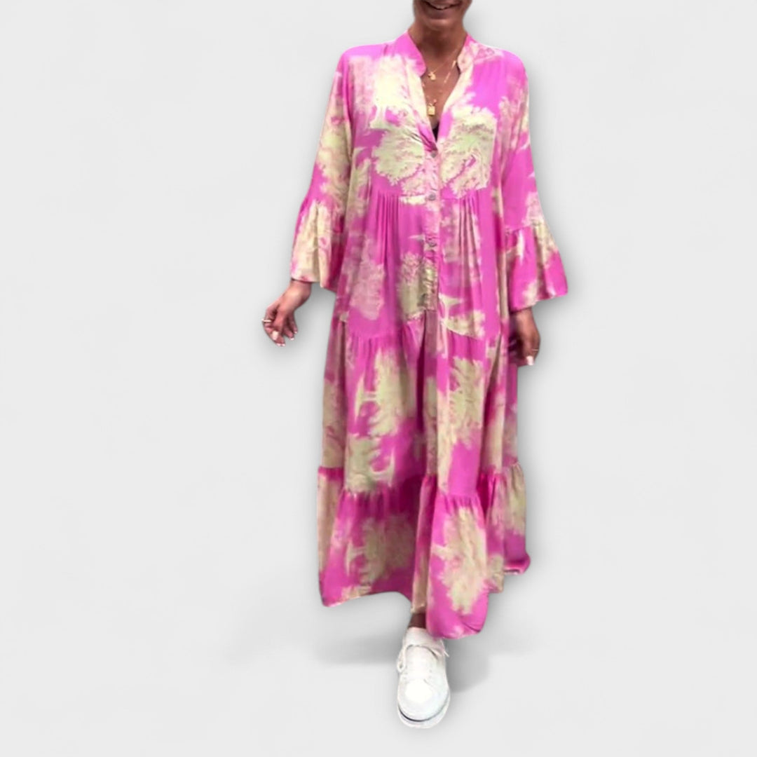 Sophia | Elegantes floral-Maxi-Kleid