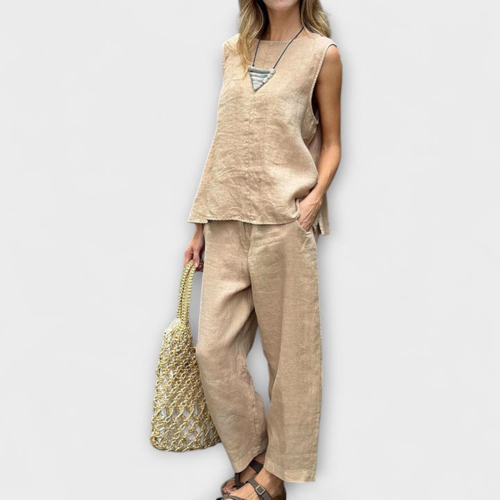 Kristina | EntspanntesBaumwolle-Leinen Outfit