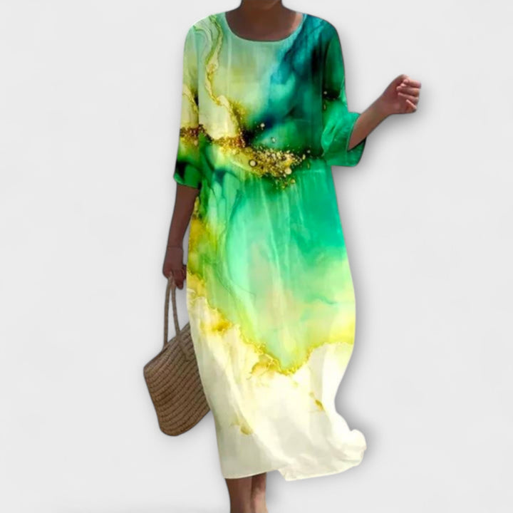 Mia | Stilvolles floral-Maxikleid