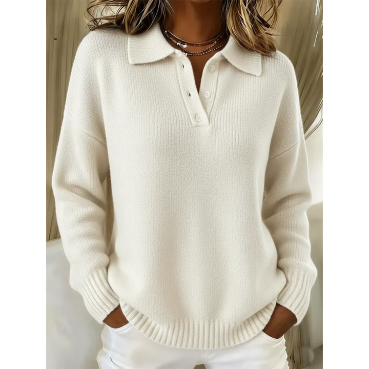 Helga | Weicher Pullover mit Polokragen