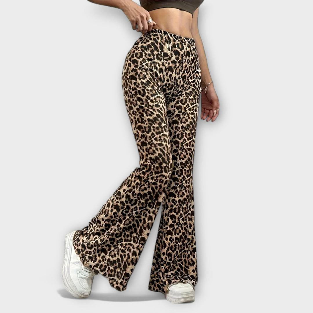 Jasmin | Leopard Bootcut-Hose