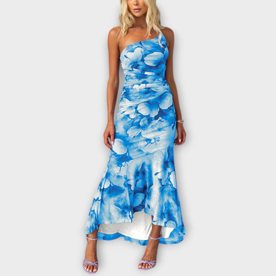 Caroline | Maxikleid mit einseitiger Raffung