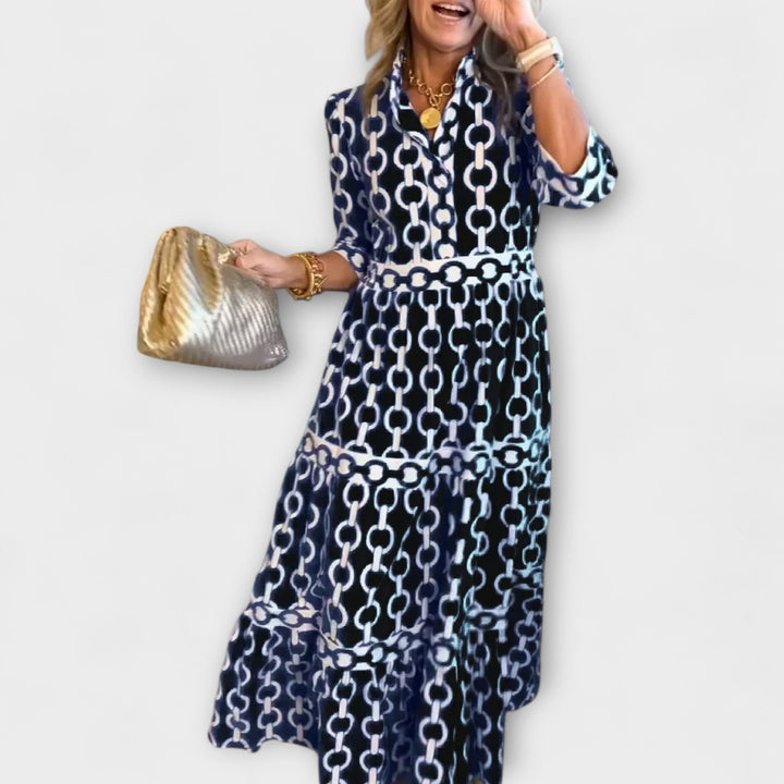 Rosa | Midi-Kleid mit Ketten