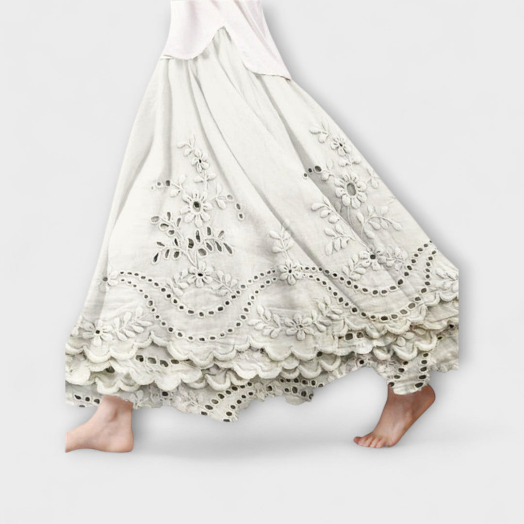 Katharina | Boho Maxirock Mit Stickerei