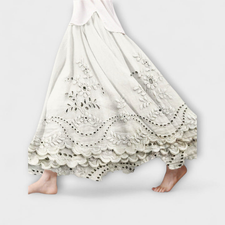 Katharina | Boho Maxirock Mit Stickerei
