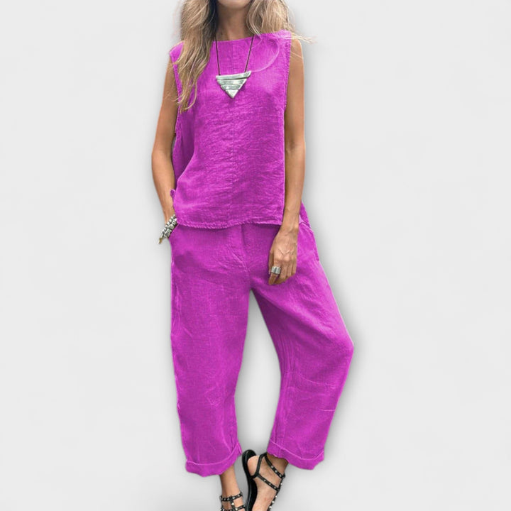 Kristina | EntspanntesBaumwolle-Leinen Outfit