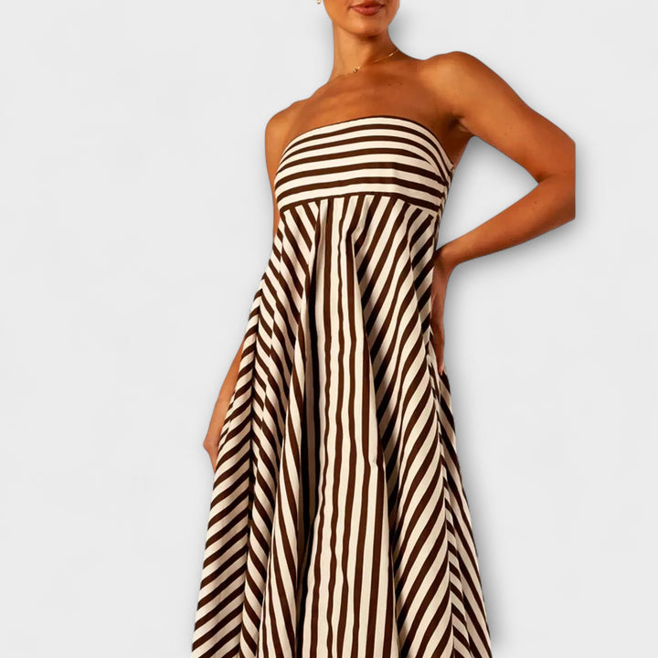 Monika | Nocturnal Charm Rüsch Maxikleid