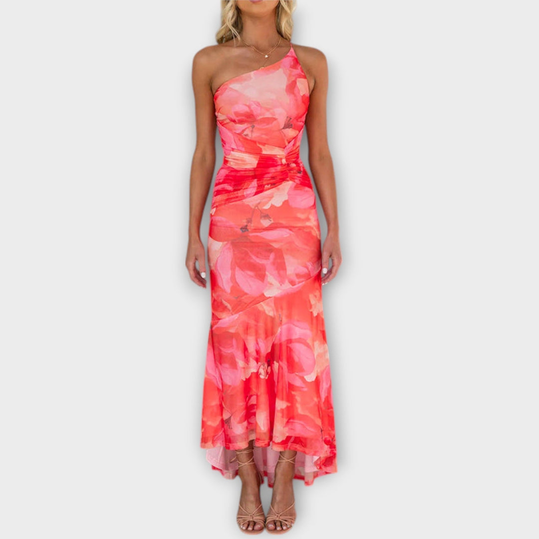 Caroline | Maxikleid mit einseitiger Raffung